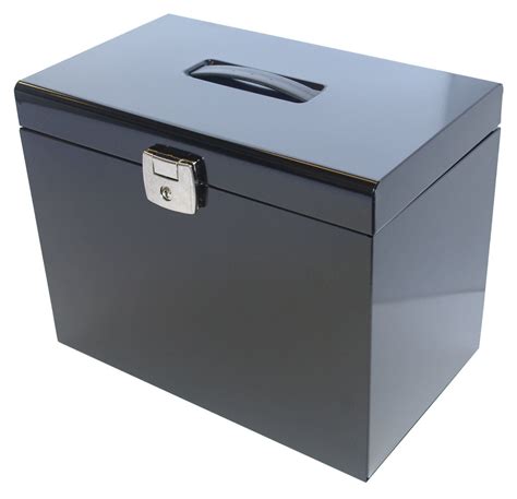 secure metal document box|metal portable file storage box.